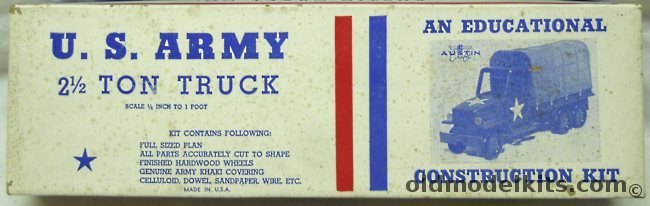 Austin-Craft 1/24 US Army 2 1/2 Ton Truck - Picture Box Issue plastic model kit